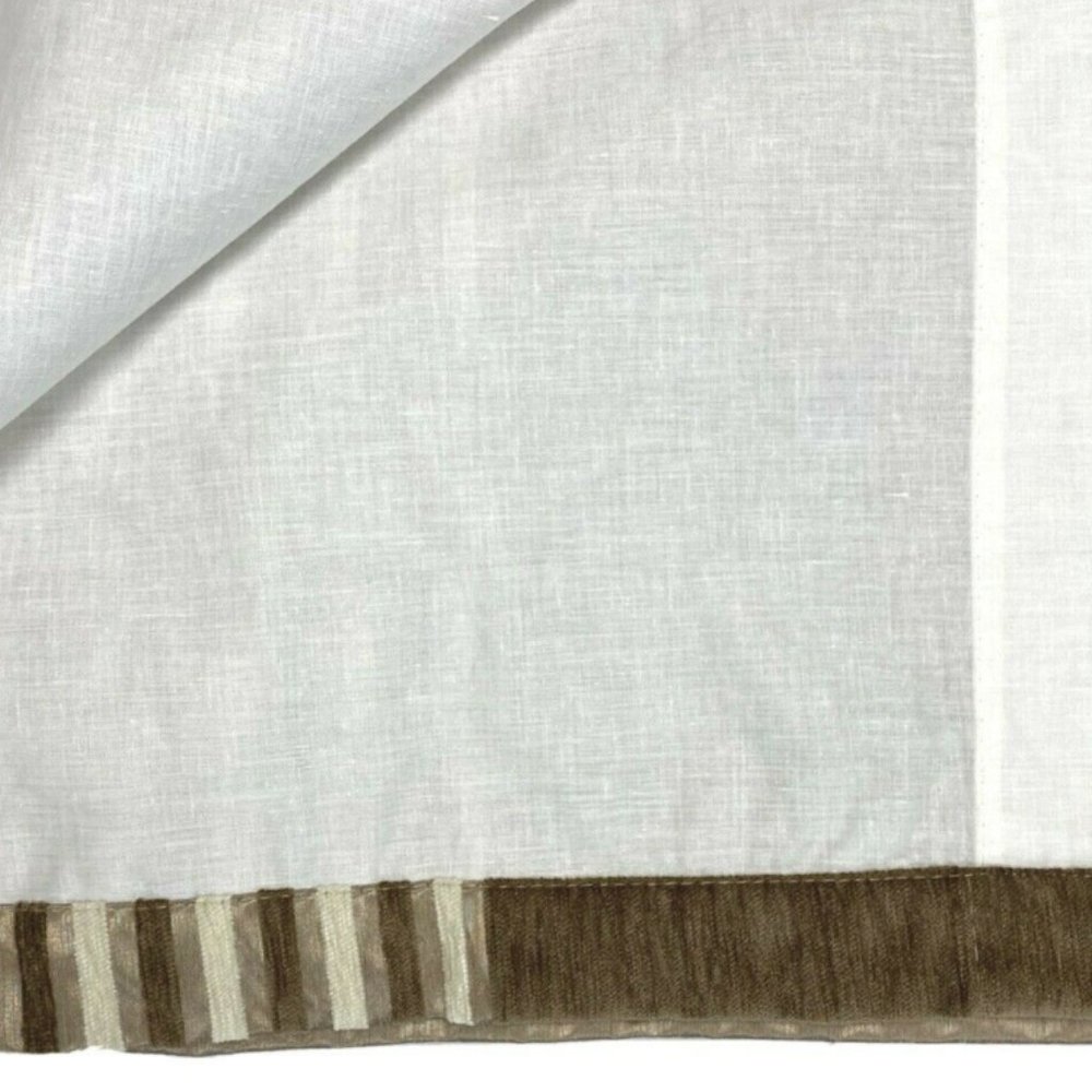 Discontinued Luxury Curtain Panel Brown Silk Long - Picture 6 of 8